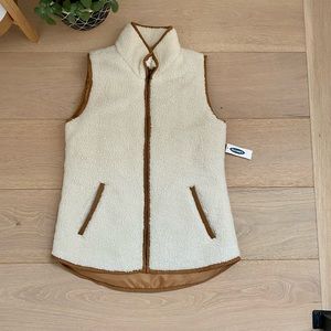 Sherpa teddy vest